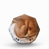 かわいい犬のペット写真の名前、ペットの宝石 フォトブロック (正面)