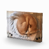 かわいい犬のペット写真名Pawprintsフォトブロック フォトブロック (右)