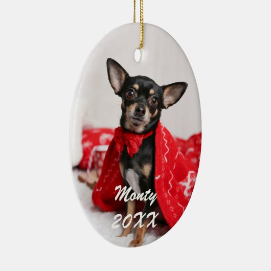 かわいい犬のペット写真 セラミックオーナメント (右)