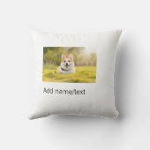 かわいい犬のペット追加の名前文字編集可能な犬のママパパgi クッション (裏面)