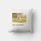 かわいい犬のペット追加の名前文字編集可能な犬のママパパgi クッション (正面)