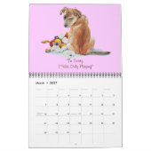 かわいい犬のポートレート絵画realist art 2015 カレンダー (3月 2027)