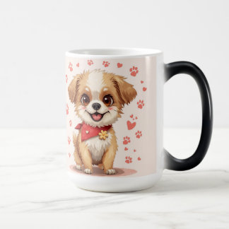 "かわいい犬のマグカップ:すべてのsipの中" モーフィングマグカップ