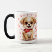 "かわいい犬のマグカップ：すべてのsipの中" モーフィングマグカップ (左)