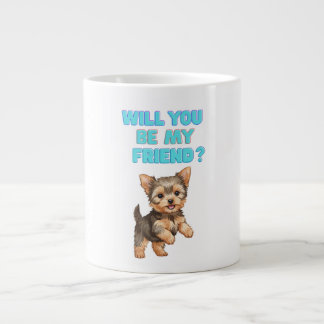 かわいい犬のマグカップ ジャンボコーヒーマグカップ