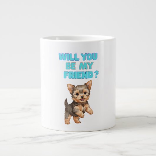 かわいい犬のマグカップ ジャンボコーヒーマグカップ (正面)