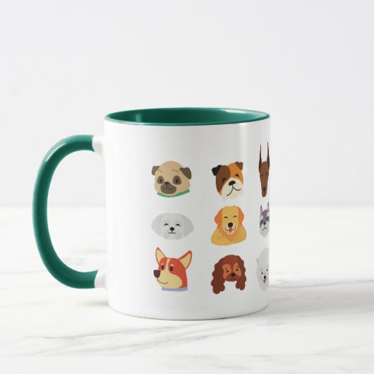 かわいい犬のマグカップ マグカップ (左)