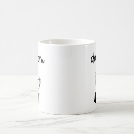 かわいい犬のママのコーヒーマグ コーヒーマグカップ (中央)