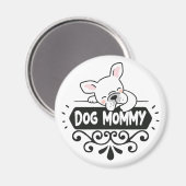 かわいい犬のママのペット動物愛好家 マグネット (正面/裏面)