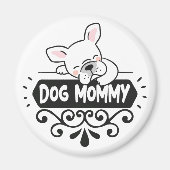 かわいい犬のママのペット動物愛好家 マグネット (正面)