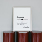 かわいい犬のママ定義名詞名前をカスタムする ポスター