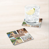 かわいい犬のママ カスタム写真 スクエアペーパーコースター (インサイチュ)