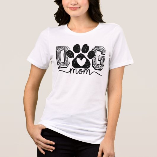 かわいい犬のママ トライブレンドＴシャツ (正面)