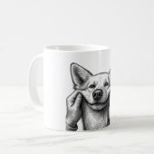 かわいい犬のママ/パパ コーヒーマグカップ (正面左)
