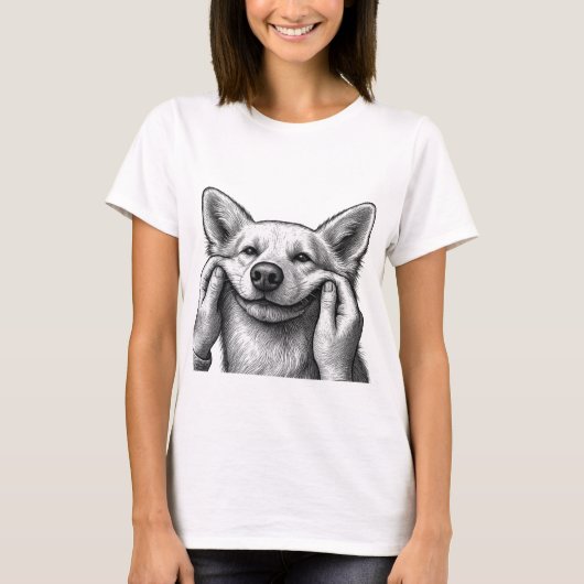 かわいい犬のママ/パパ Tシャツ (正面)