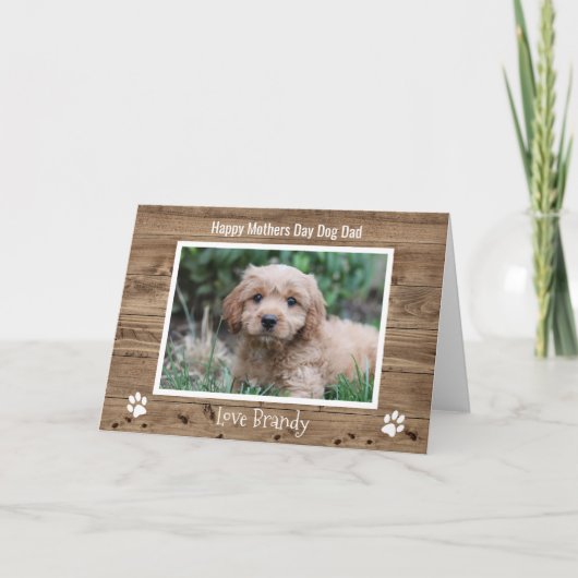 かわいい犬のママ フォト 母の日 カード (正面)