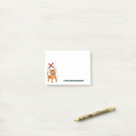 かわいい犬のマリオネット人形カスタムメッセージ ポストイット