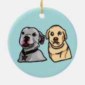 かわいい犬のミーム セラミックオーナメント (裏面)