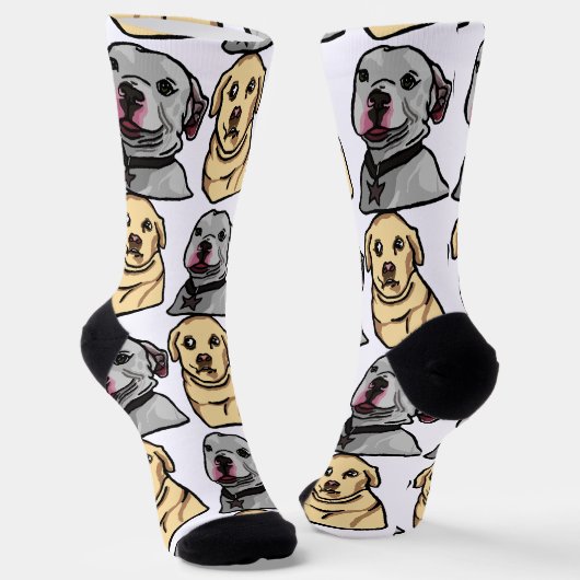 かわいい犬のミーム ソックス (傾斜あり)