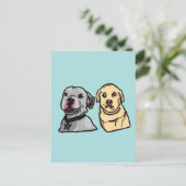 かわいい犬のミーム ポストカード (スタンド正面)