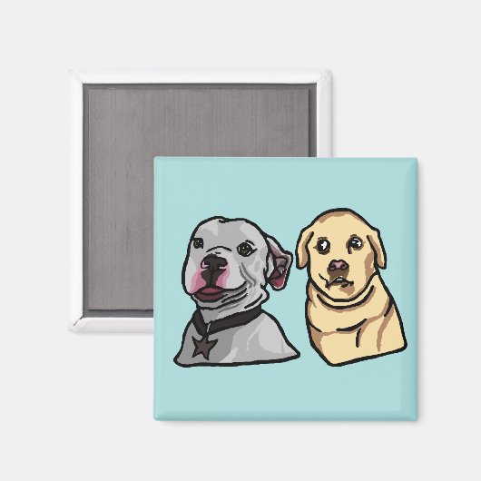 かわいい犬のミーム マグネット (正面/裏面)