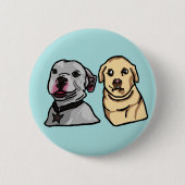 かわいい犬のミーム 缶バッジ (正面)