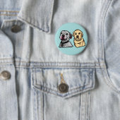 かわいい犬のミーム 缶バッジ (インサイチュ)