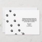 かわいい犬のユーモアあふれるペット新年の写真 シーズンカード (裏面)