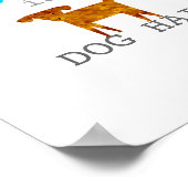 かわいい犬のユーモアのポスターと文字 ポスター (角)