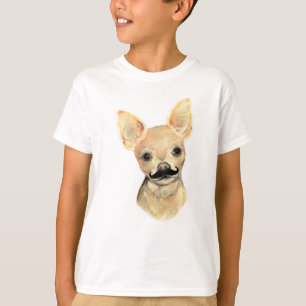 かわいい犬のユーモアの髭 Tシャツ