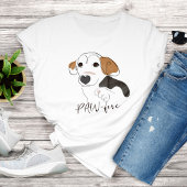 かわいい犬のラインアート – PAW-5 Tシャツ