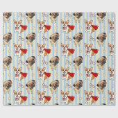 かわいい犬のラッピング紙 ラッピングペーパー (フラット)