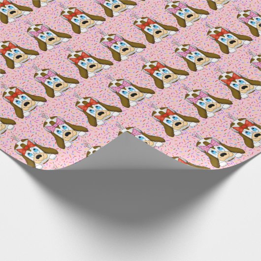 かわいい犬のラッピング紙 ラッピングペーパー (角)