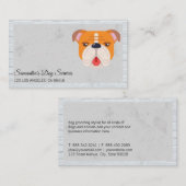 かわいい犬のロゴ |レンガの壁縁ど 名刺 (正面/裏面)