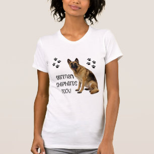 かわいい犬のワイシャツ! ジャーマン・シェパードの石! Tシャツ