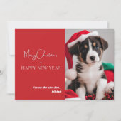 かわいい犬の写真のホリデーカード シーズンカード (正面)