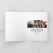 かわいい犬の写真のモダンクリスマス シーズンカード (内部)