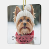かわいい犬の写真の追悼オーナメント セラミックオーナメント (左)