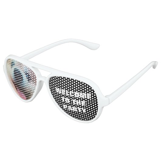 かわいい犬の写真ポメラニア犬誕生日パーティー アビエーターサングラス (アングル)