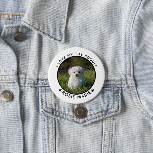 かわいい犬の写真名手のプリントパーソナライズされた 缶バッジ (インサイチュ)