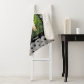 かわいい犬の写真名黒い手プリントシルバーグレー シェルパブランケット (インサイチュ)