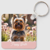 かわいい犬の写真赤面名 キーホルダー (裏面)