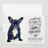 かわいい犬の写真 クリスマス (正面/裏面)