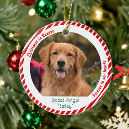 かわいい犬の写真 ペットメモリアル クリスマスプレゼント セラミックオーナメント