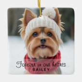 かわいい犬の写真　哀悼のオーナメント セラミックオーナメント (正面)