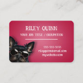 かわいい犬の前足の印縁ど刷 名刺 (裏面)