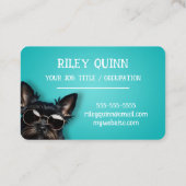 かわいい犬の前足の印縁ど刷 名刺 (裏面)