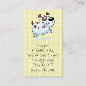 かわいい犬の名刺 コーリングカード (裏面)