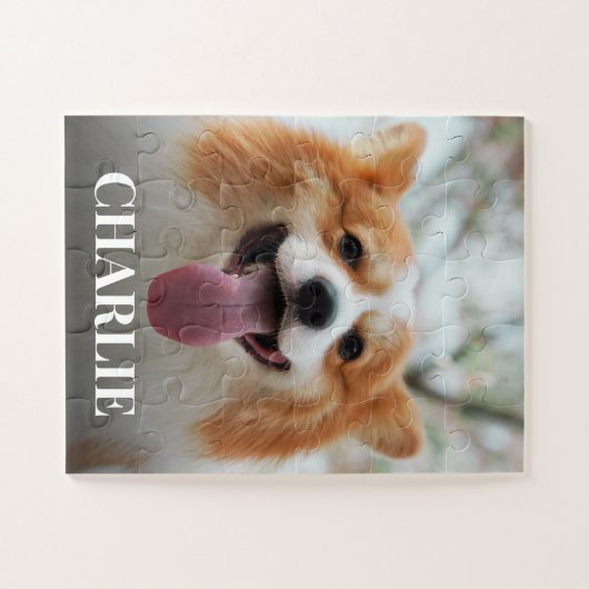 かわいい犬の名前フォトカスタム ジグソーパズル (横)