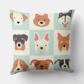 かわいい犬の品種パターン クッション (裏面)